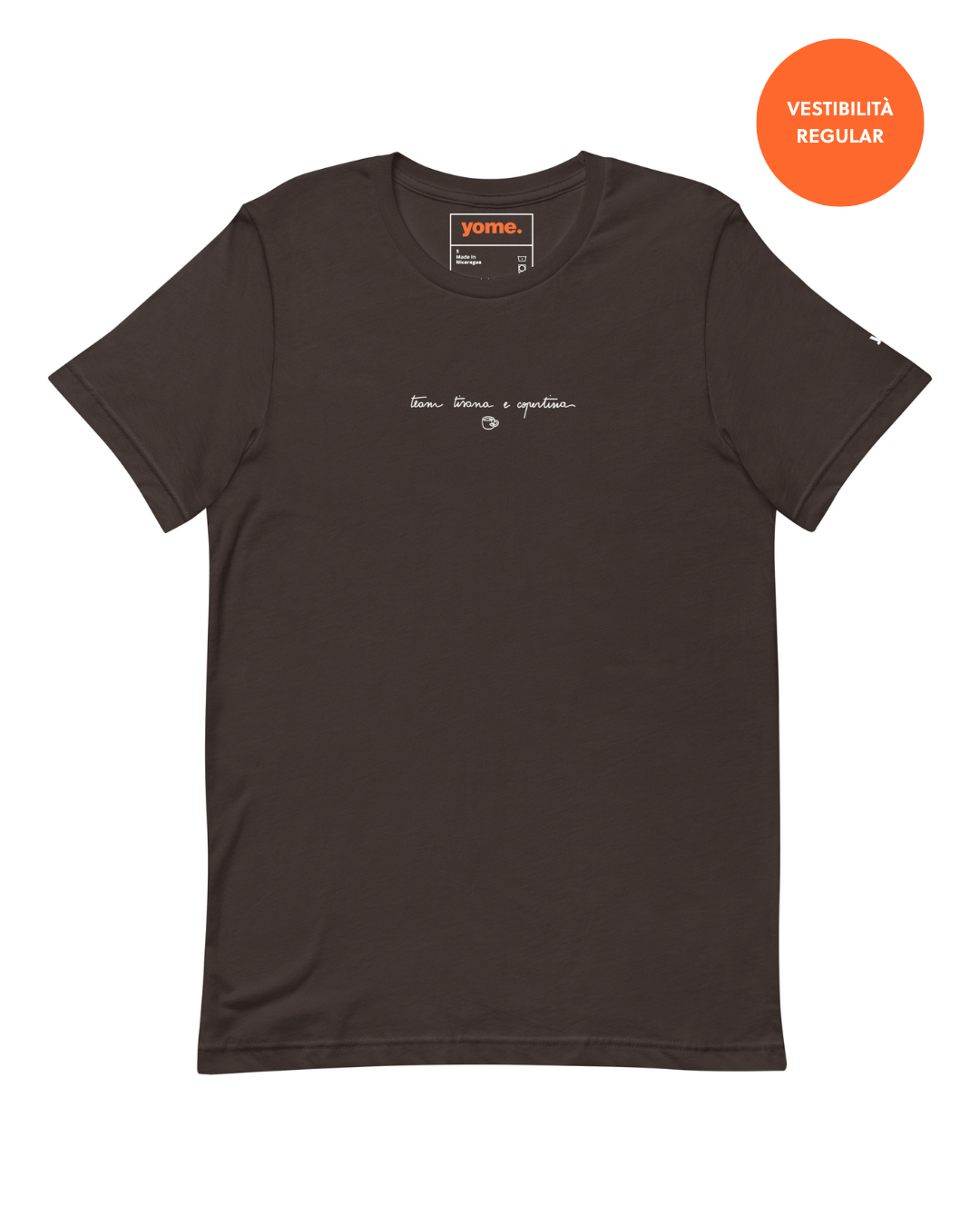 T-shirt "Team tisana e copertina" - Dark Chocolate