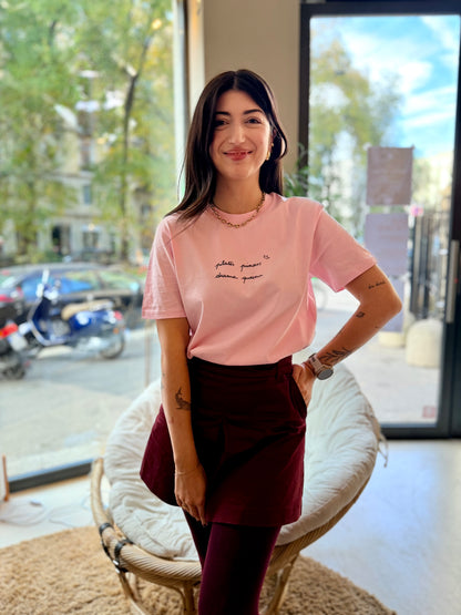 T-shirt "Pilates princess drama queen" - pink