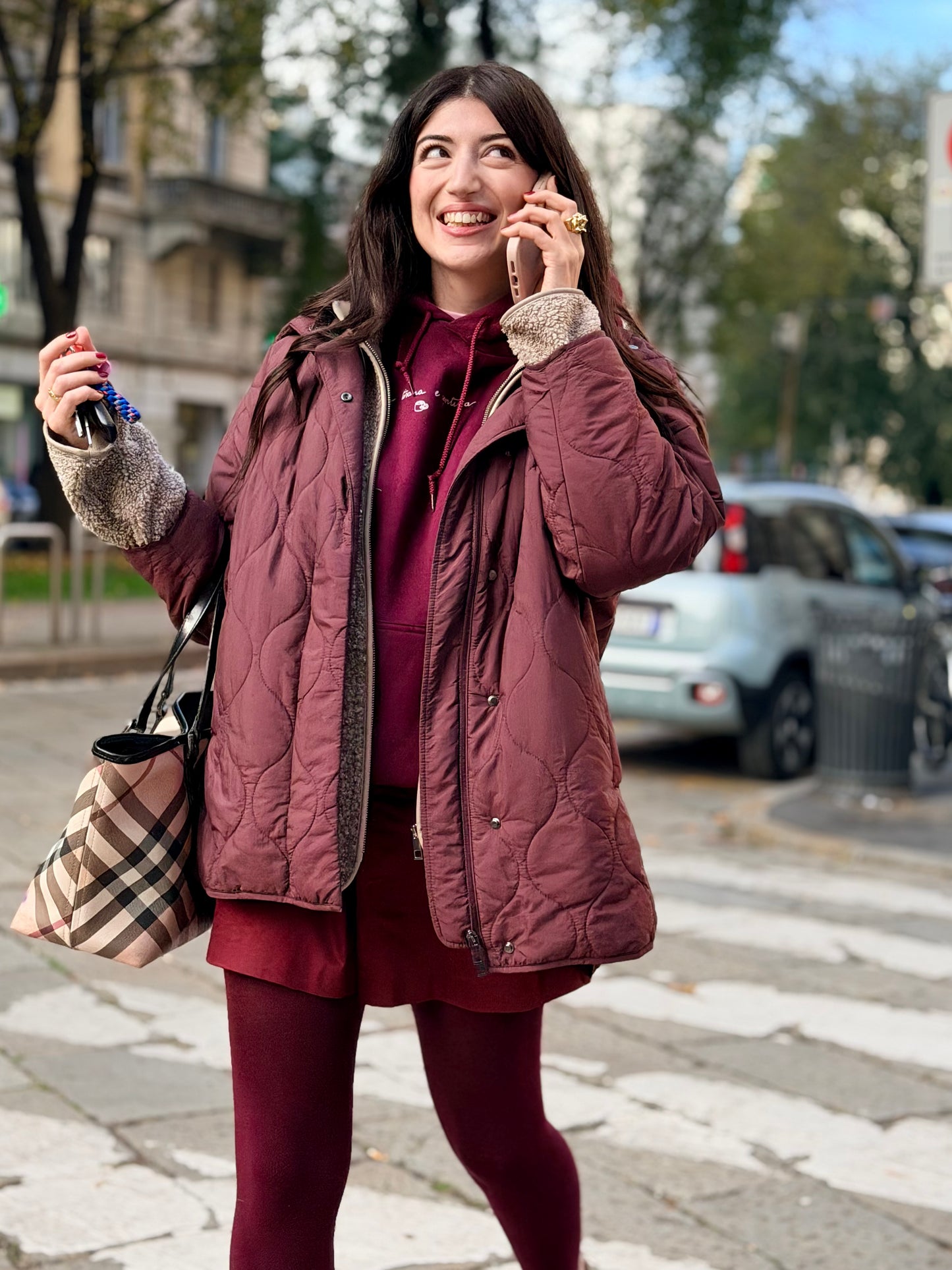 Felpa "Team tisana e copertina" - Burgundy