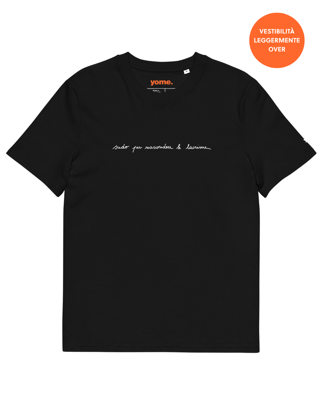 T-shirt " Sudo per nascondere le lacrime" - Black
